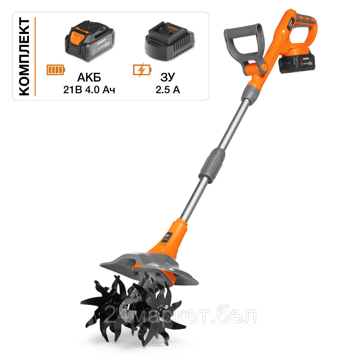 Мотокультиватор аккумуляторный Daewoo Power DAT 2521Li Set (с 1-им АКБ)