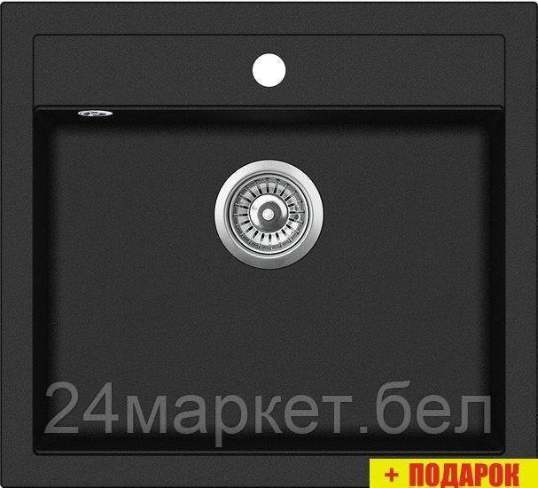 Кухонная мойка Aquasanita Quadro SQQ100W (black metallic 601)