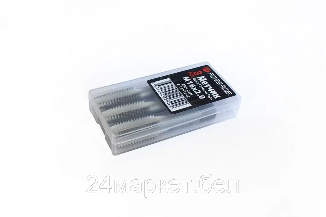 Метчик M16x2.0 (3шт), в пластиковом футляре Forsage F-TAP16x2