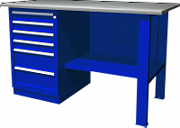 Ombra OWB1-60 OWB1-60 Верстак с одной тумбой, тумба с 6 ящиками, 1390х686х820 мм