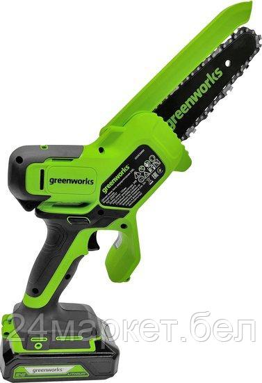 Аккумуляторная пила Greenworks GD24CSMNXK2 2008707UA (с 1-им АКБ 2 Ач)
