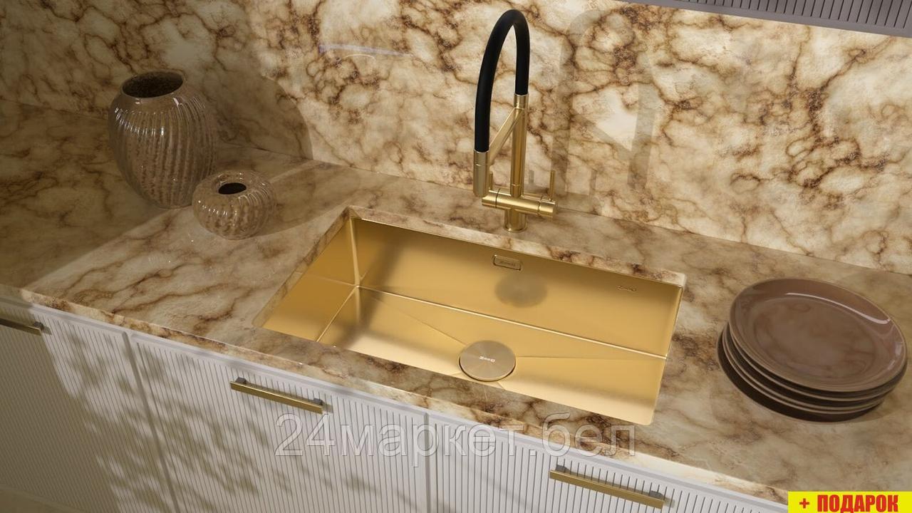 Кухонная мойка ZorG Zerox 74 U / IF PVD Gold