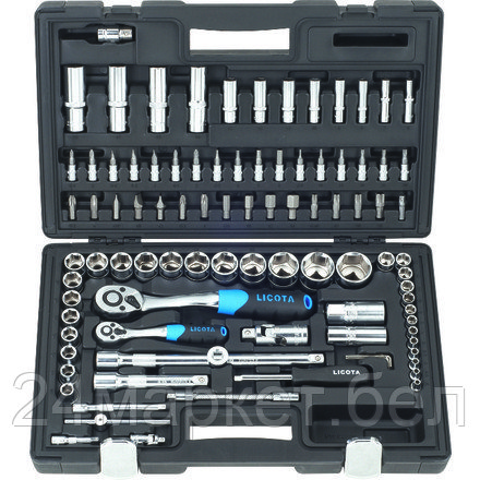 Licota ALK-8010F Набор инструмента 1/2" и 1/4" 94 предмета