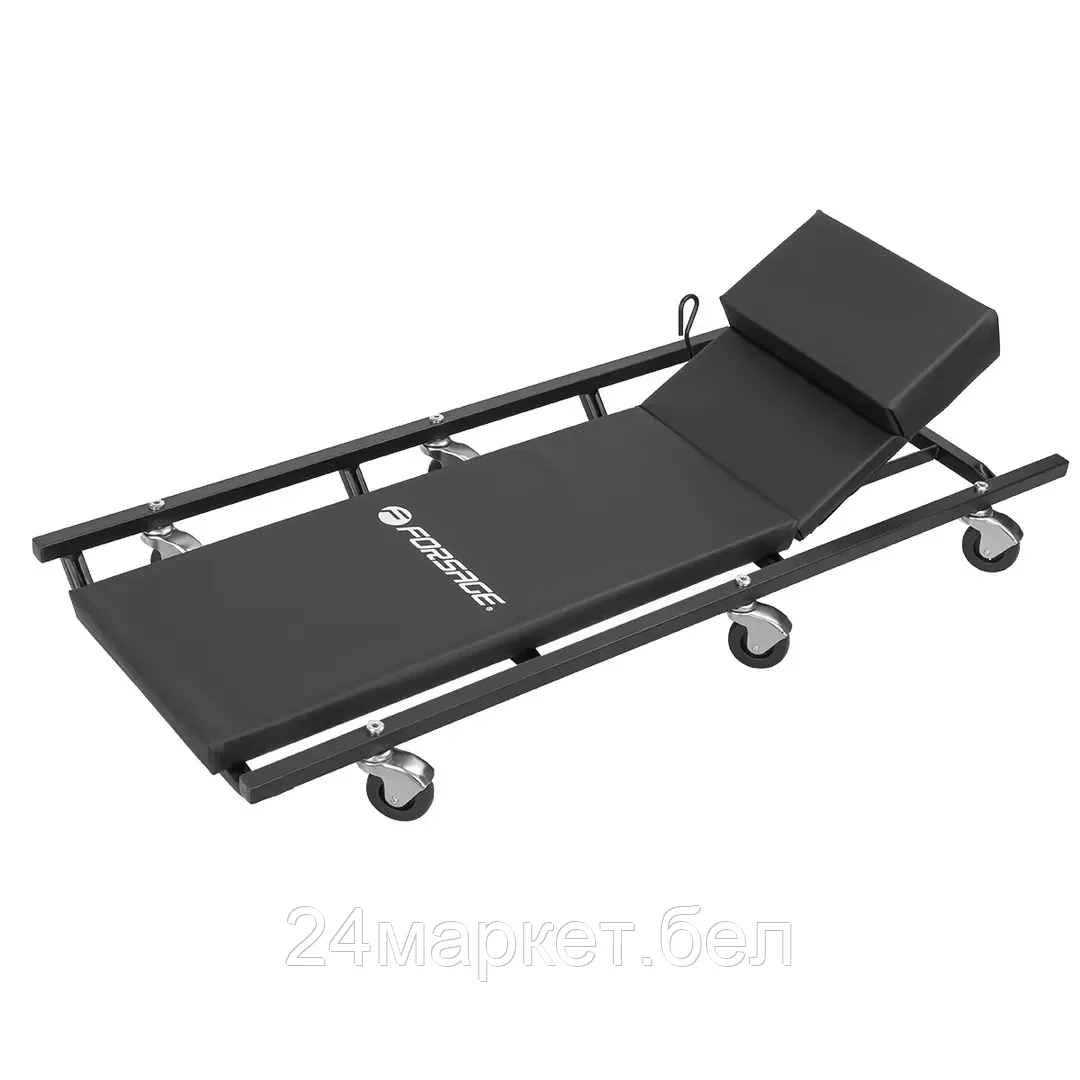FORSAGE Лежак ремонтный подкатной на 6-ти колесах с регулируемым подголовником (425х125мм) Forsage F-TR6452