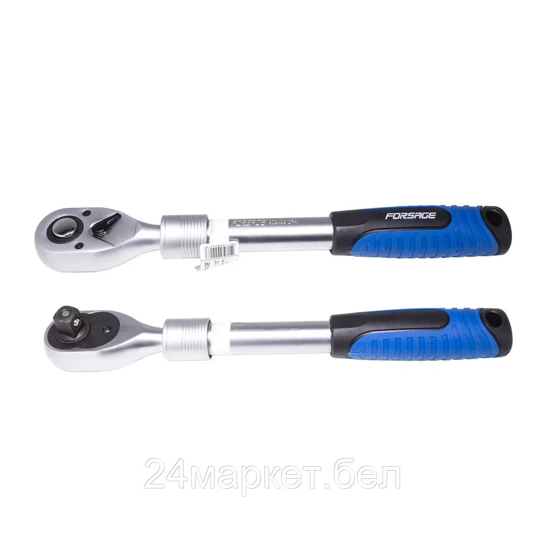 FORSAGE Трещотка  реверсивная  телескопическая с резиновой ручкой 1/2" L310-440мм (72зуб.) Forsage F-802433