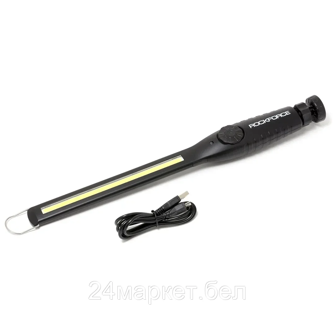 Лампа светодиодная аккумуляторная на магнитном шарнире с регулятором яркости(6W COB,410 Lumen,3.7V,2500mAh,зарядка 220V/USB,защита гнезда зарядки) RF-01401