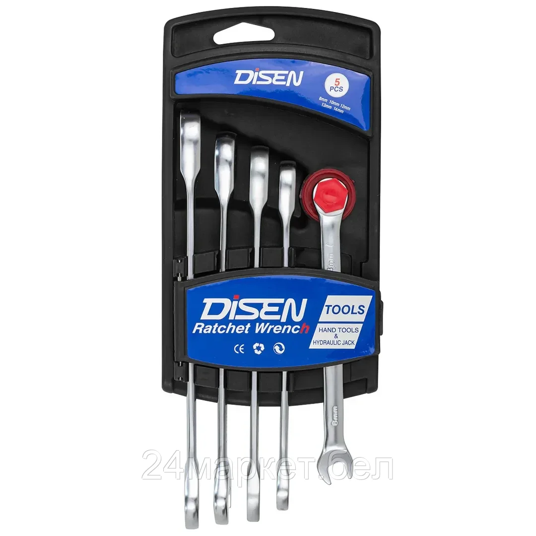 Ключи трещоточные (8-14мм), набор 5пр. DISEN DSD1502