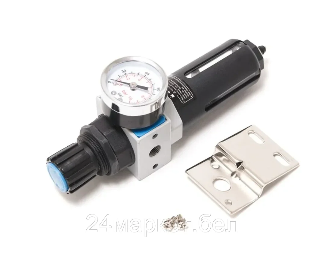 Rock FORCE Фильтр-регулятор с индикатором давления для пневмосистем 1/8"(максимальное давление 10bar пропускная способность 200 л/мин температура воздуха 5-60С.5 Rock FORCE RF-EW2000-01