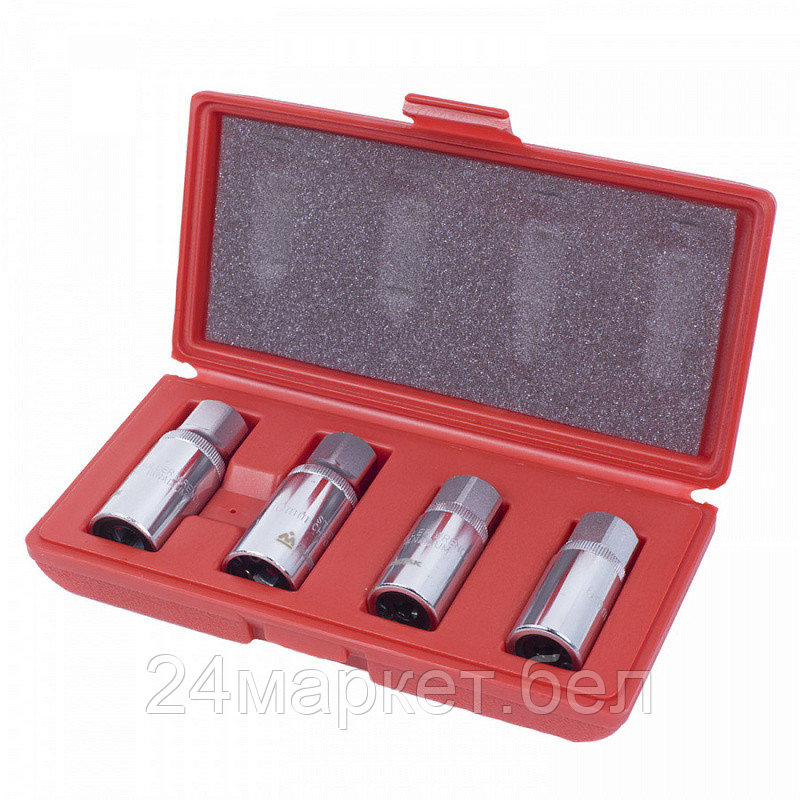 МАСТАК 109-20004 МАСТАК Набор шпильковертов роликовых, 6, 8, 10, 12 мм, 4 предмета