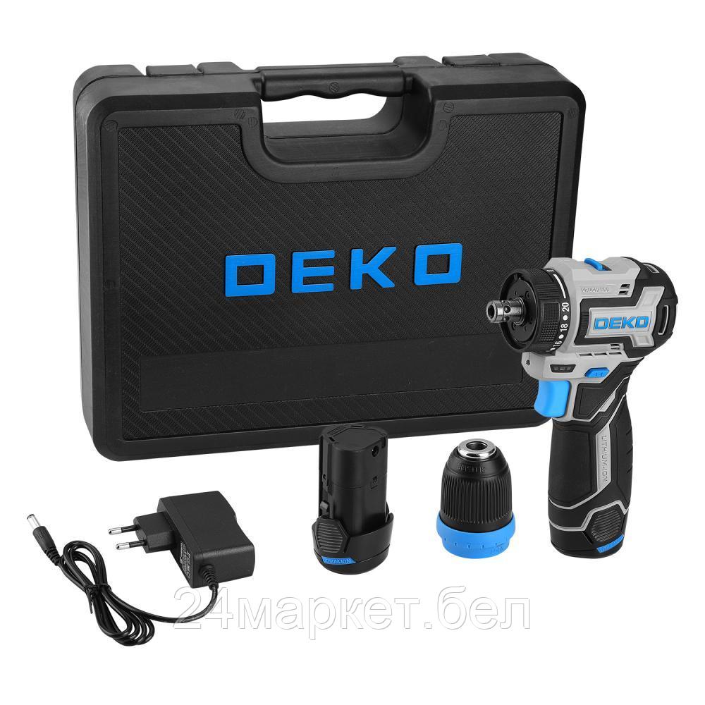 Дрель-шуруповерт Deko Loner 12V PRO 085-1122 (с 2-мя АКБ, кейс)