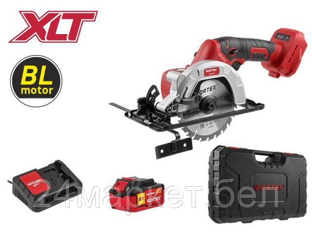 Аккум. циркулярная пила WORTEX CCS 1814 в чем. с акб и з/у ALL1 (18.0 В, БЕСЩЕТОЧНЫЙ, С АКБ И ЗУ, 140х20 мм, до 45 мм) 329269