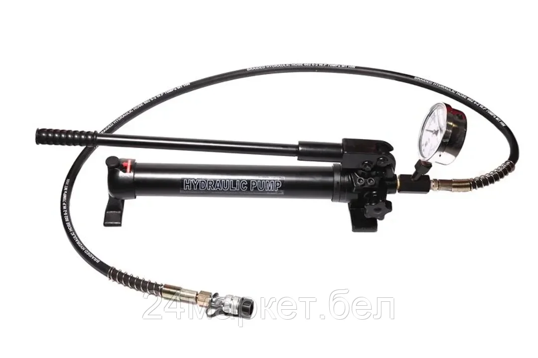 FK-B700B FORCEKRAFT Насос гидравлический ручной с манометром(20-700bar,емкость масла-1л, длина-600мм,ширина-120мм,высота-240мм)