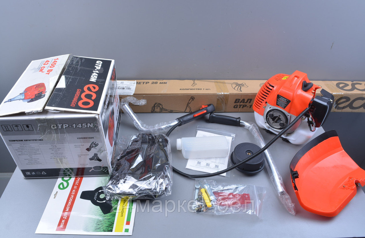 Мотокоса ECO GTP-145N с ножом и головкой уцененный (0012743163)