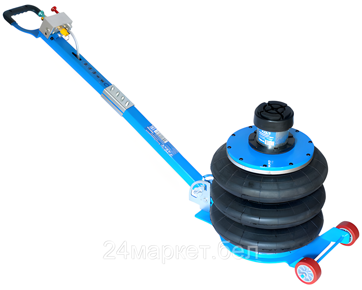 AE&T T08105A Домкрат пневматический 5т 3-секционный с ручкой (квадрат)