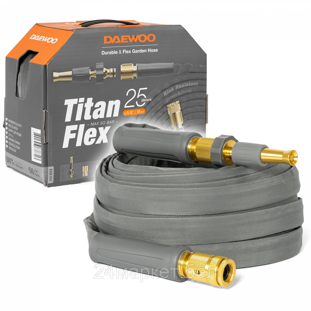 Шланг Daewoo Power TitanFlex DWH 9124 (5/8", 25 м)