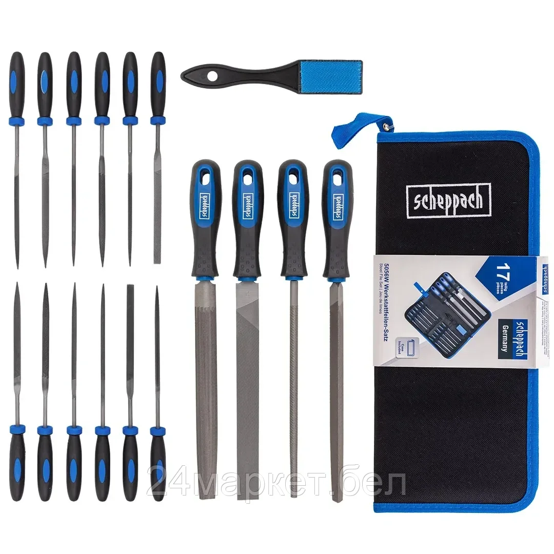 Sch-5056W Scheppach Набор напильников разнопрофильных, 17шт