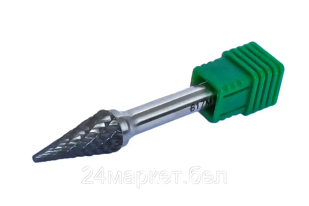 Шарошка коническая по металлу(Ø 16мм,Ø хвостовика 6мм),в пластиковом футляре Rock FORCE RF-617M1625