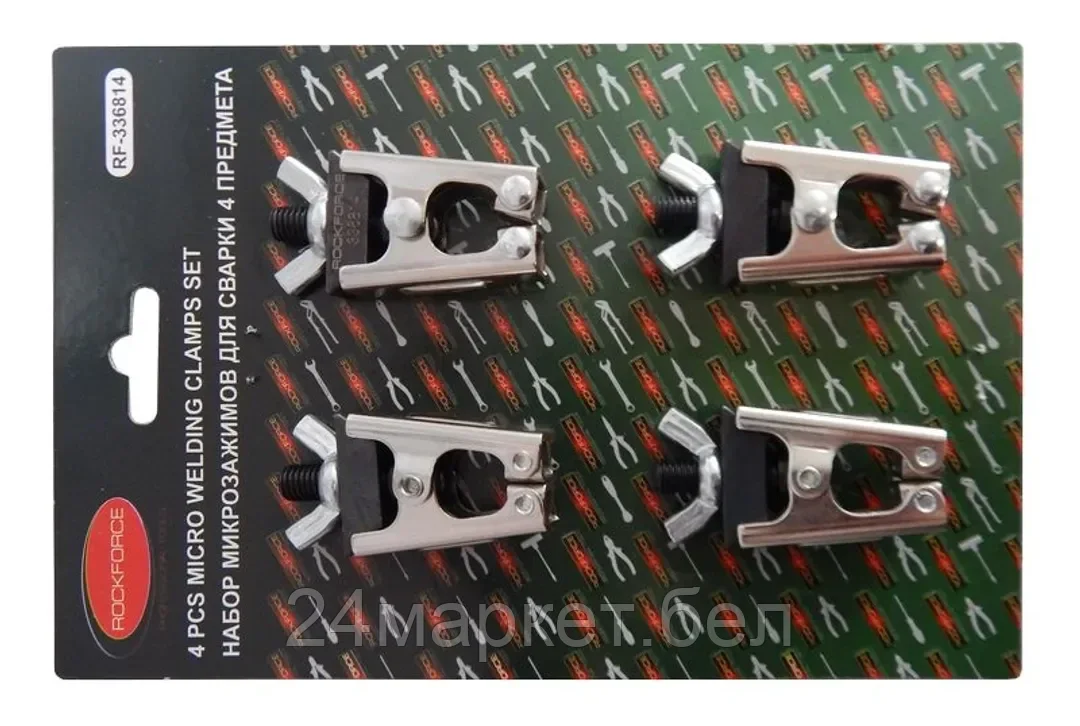 Rock FORCE Комплект  зажимов для сварочных работ (4пр.) в блистере. Rock FORCE RF-336814