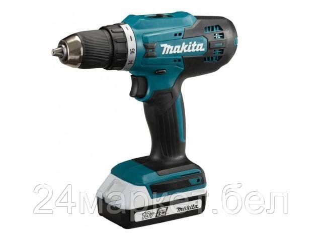 Аккум. шуруповерт MAKITA DF488D002 в кейсе (18.0 В, 2 акк., 1.5 А/ч Li-Ion, 2 скор., 42 Нм, шурупы до 13 мм) DF488D002