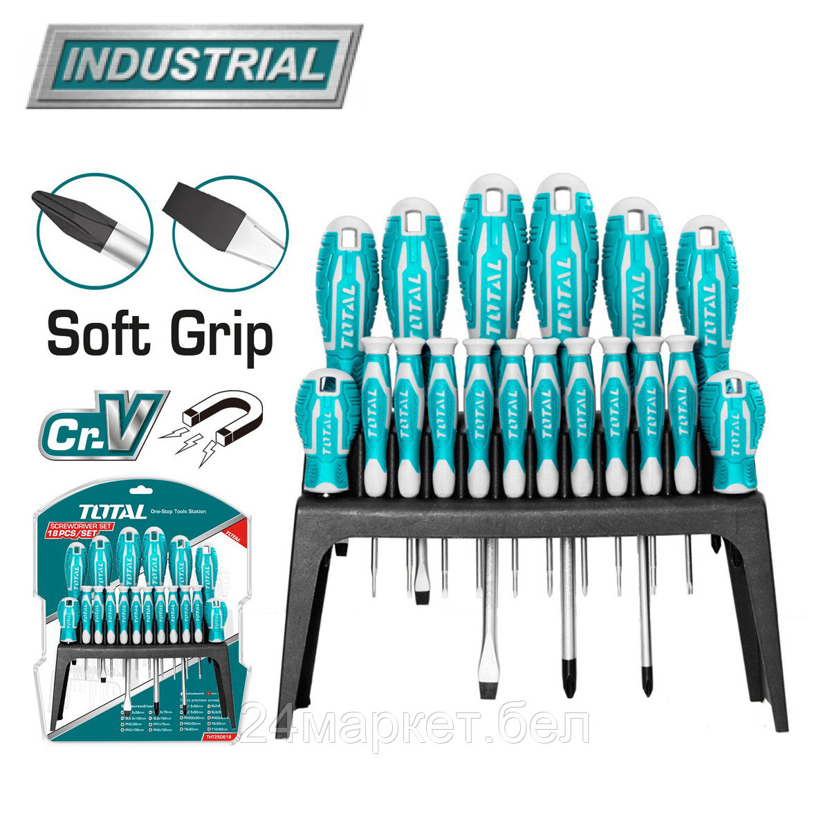 Набор отверток Total THT250618 (18 предметов)