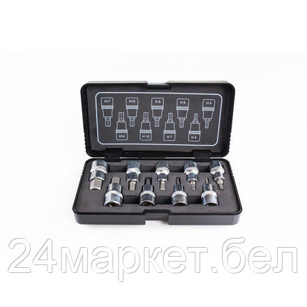 Licota TBS-12185A Набор головок 1/2" с шестигранными вставками 4-17 мм 9пр.