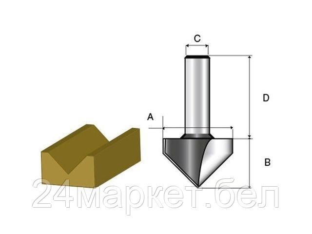 MAKITA Япония Фреза д/V-об.12,7х15,9х8х32х2Т (MAKITA)