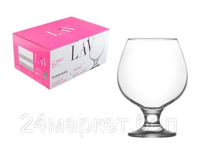 LAV Турция Набор бокалов для бренди, 6 шт., 390 мл, серия Misket, LAV (так же используется в HoReCa)