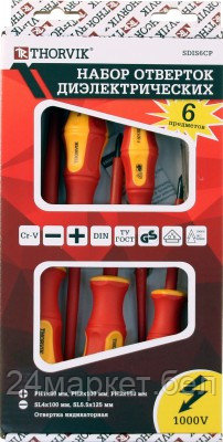 Набор отверток Thorvik SDIS6CP (6 предметов)