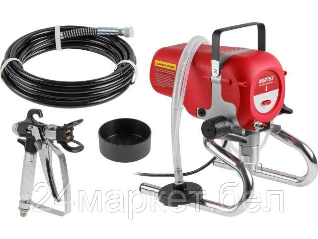 Безвоздушный окрасочный аппарат WORTEX LS 2215 в кор. (1200 Вт, 1600 мл/мин, 227 Бар, шланг 7.6 м) 1304439