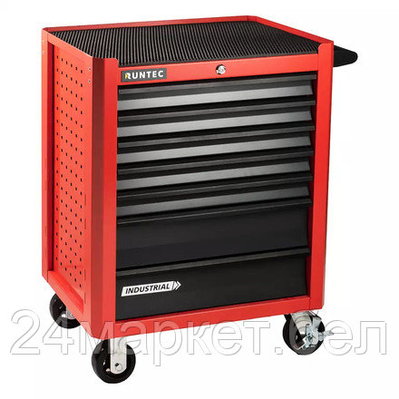RUNTEC RTIND-7R Тележка инструментальная 7 полочная Industrial красная