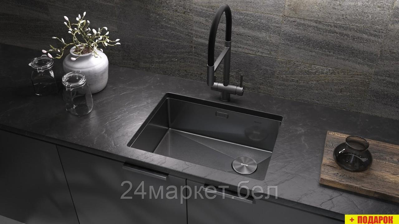 Кухонная мойка ZorG Zerox 59 U / IF Side SF PVD Gunblack