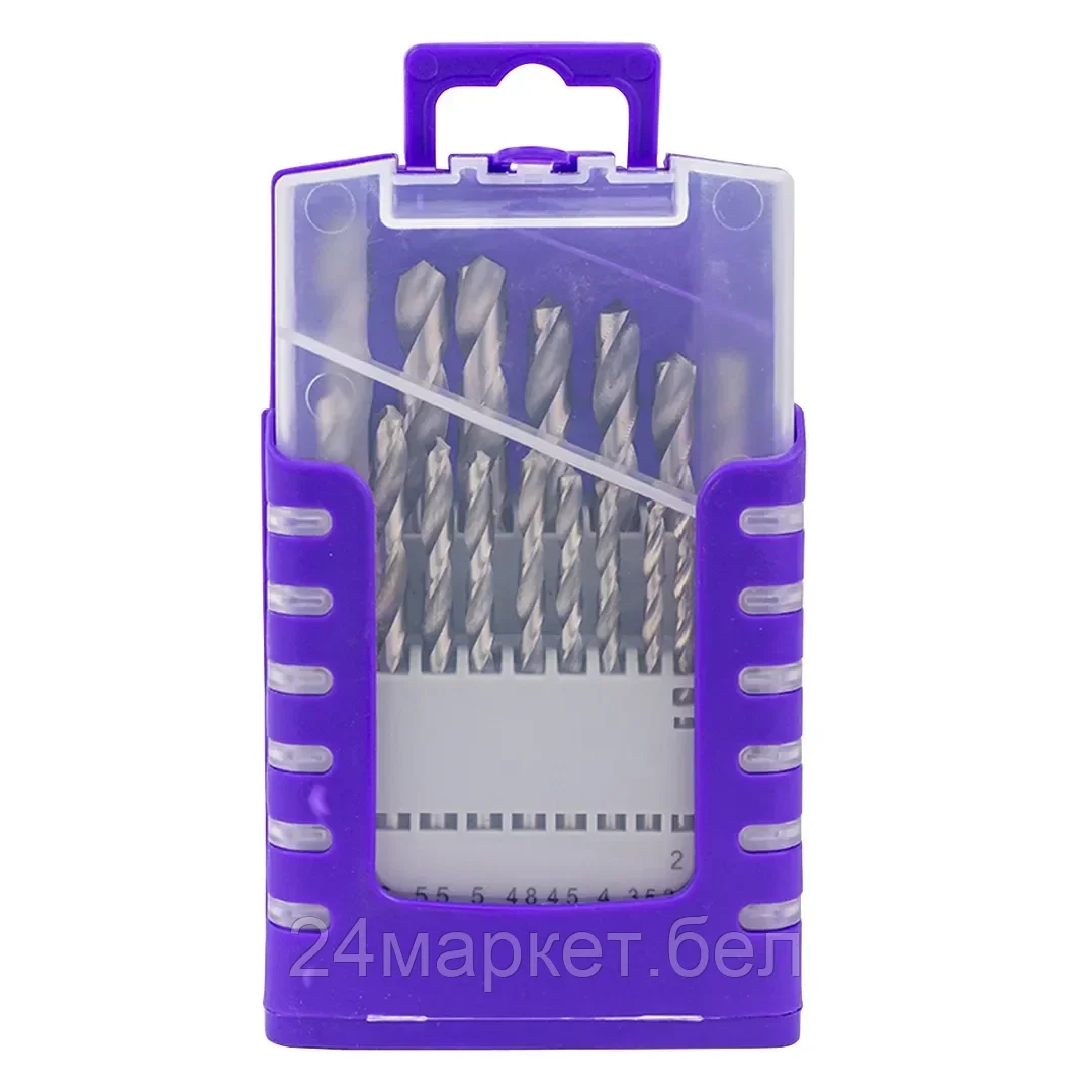 MT-924U21S Набор сверл по металлу HSS 21пр.(1,1.5,2,2.5,3,3.2,3.5,4,4.5,4.8,5,5.5,6,6.5,7,7.5,8,8.5,9,9.5,10мм), в пластиковом футляре MEGATOOLS