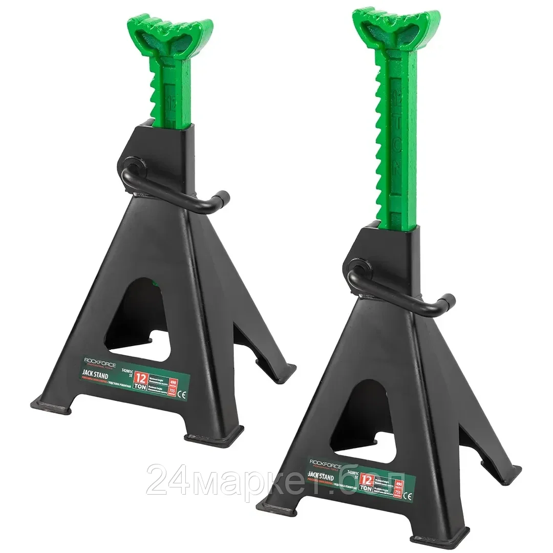 RF-T410001C ST RockFORCE Подставка ремонтная 12т (h min 490мм, h max 755мм) (к-т 2шт.)
