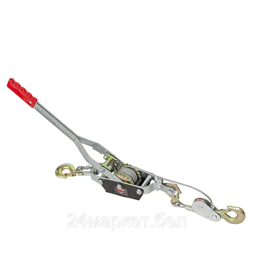 FORSAGE Лебедка рычажная тяговая ,4т Forsage F-TRK8041 (двойное зубч.колесо,диаметр троса -5м.длина троса 1,75/3,5м)