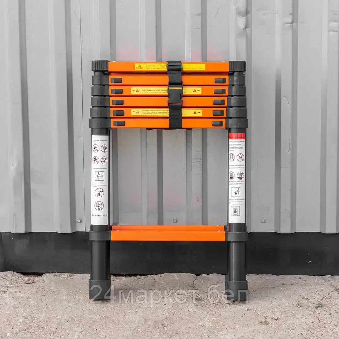 ISMA-UP200-2 ISMA Стремянка телескопическая алюм. бытовая 2м (7+7 ступ.)