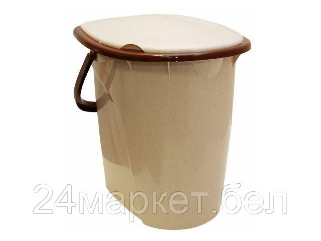 IDEA Россия Ведро туалетное 24л (бежевый мрамор) (IDEA)