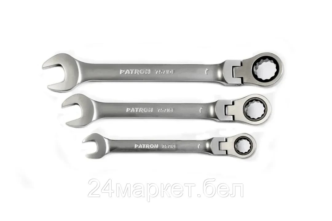 Patron Ключ комбинированный трещоточный с шарниром 30мм PATRON P-75730F