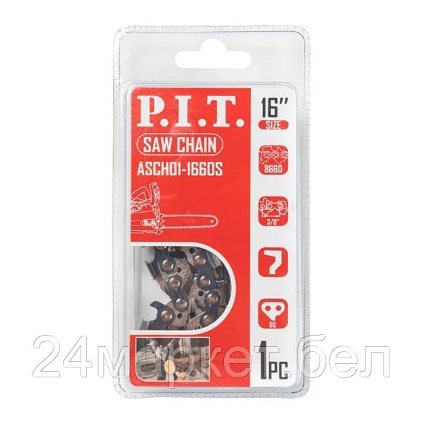 Цепь пильная P.I.T. 60зв 3/8" 1,5мм16" (ASCH01-1660S)
