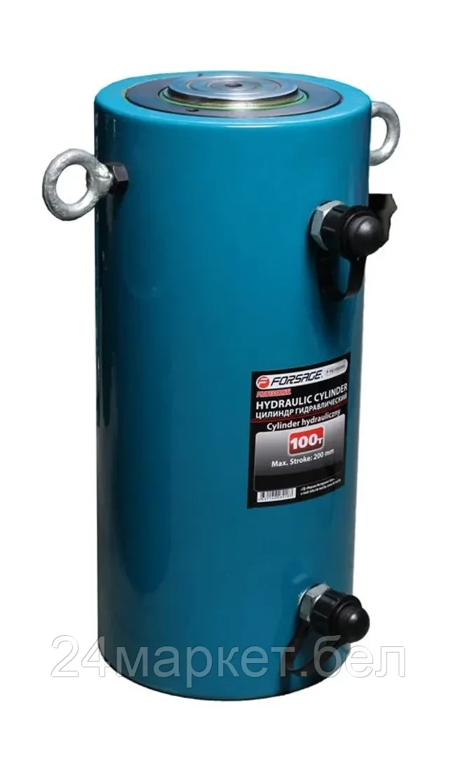 F-YG100300S Forsage Цилиндр гидравлический двойного действия 100т(ход штока-300мм, Ø штока-90мм,общий Ø-175мм, L-489мм, 700bar)