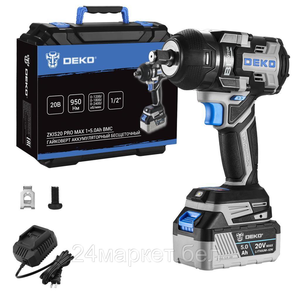 Гайковерт Deko ZKIS20 Pro Max 083-1089 (с 1-им АКБ, кейс)