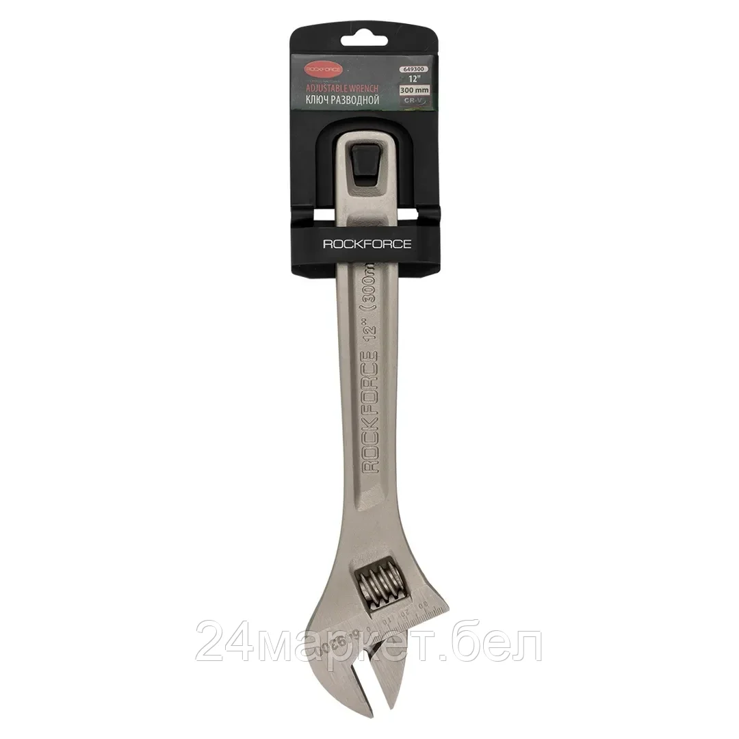 Ключ разводной Profi CRV 12"-300мм (захват 0-35мм), на пластиковом держателе RF-649300