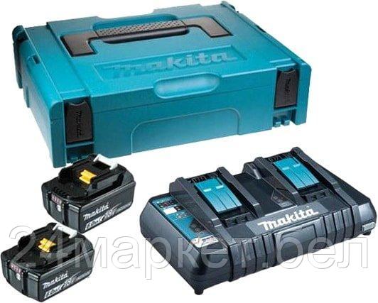 Аккумулятор с зарядным устройством Makita DC18RС + BL1860B (18В/6.0 Ah + 18В)