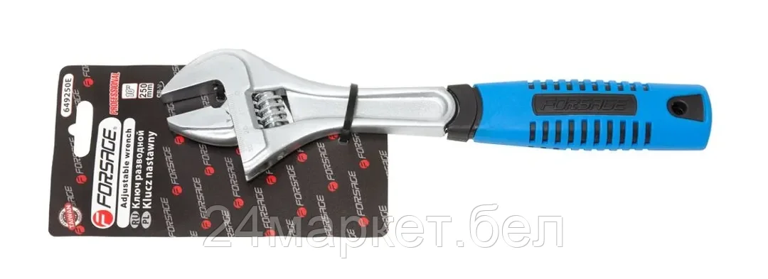 Ключ разводной с прорезиненной рукояткой 12"-300мм (захват 35мм), на блистере F-649300E