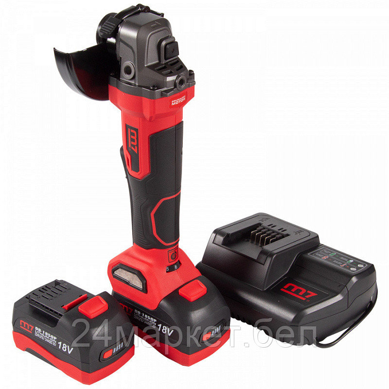 MIGHTY SEVEN DG-501A MIGHTY SEVEN Аккумуляторная угловая шлифовальная машина (УШМ), 125мм, 18 В, кейс