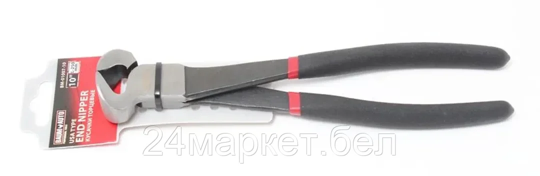 Клещи торцевые усиленные 10"-250мм, на пластиковом держателе BaumAuto BM-01007-10