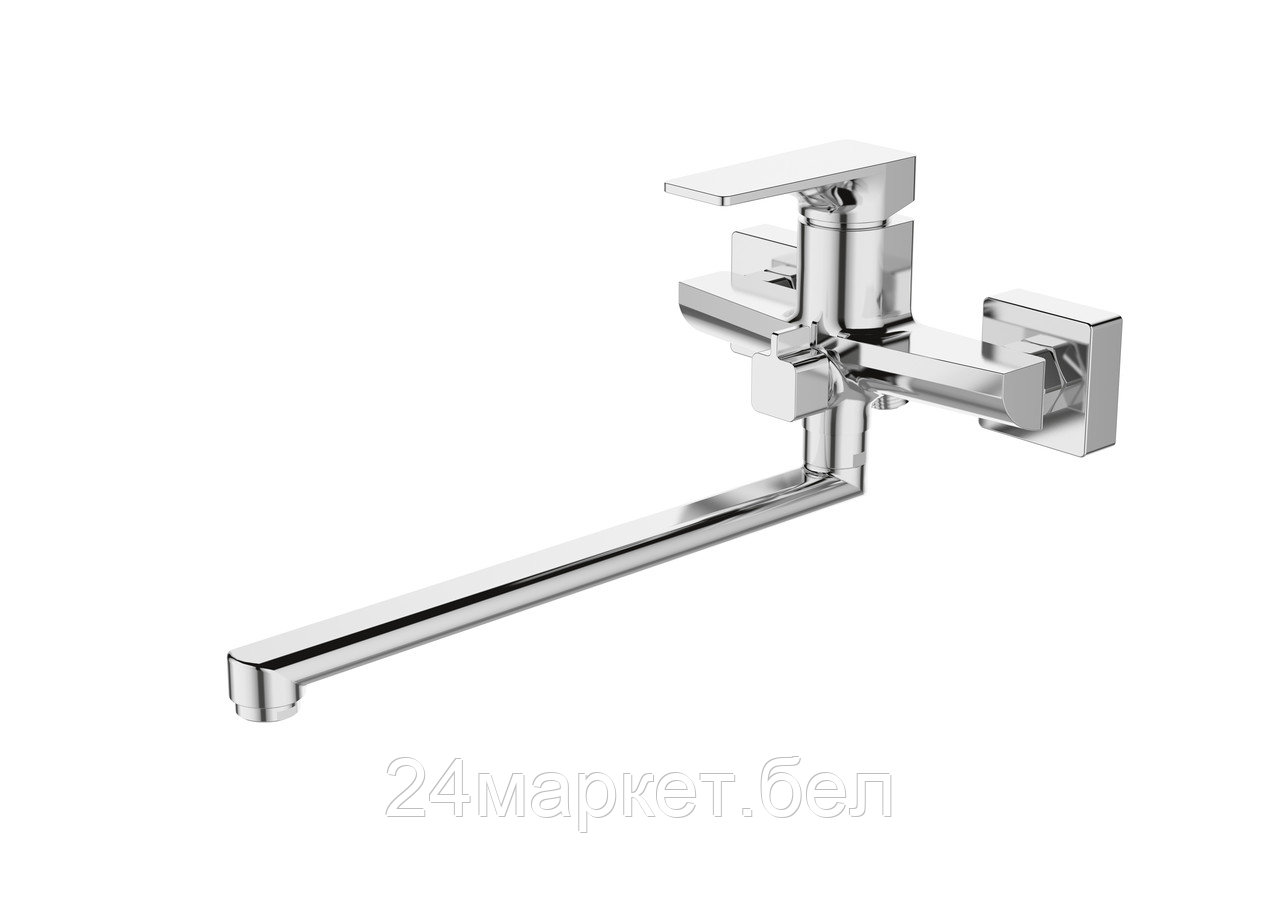 Смеситель для ванны (Lt) D35, серия DAR, AV Engineering (Длинный излив, длина 350 мм, лейка и шланг в комплекте, поворотный) AVDAR3-51053