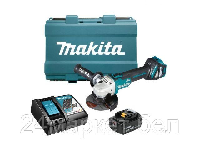 Аккум. углошлифмашина MAKITA DGA 511 RT в кор. (18.0 В, 1 акк., 5.0 А/ч, Li-Ion, диск 125х22.2 мм, вибро) DGA511RT