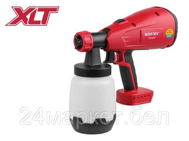 Аккум. краскораспылитель WORTEX CPS 1810 в кор. ALL1 (18 В, без акб и зу, 700 мл/мин, бак 1 л)
