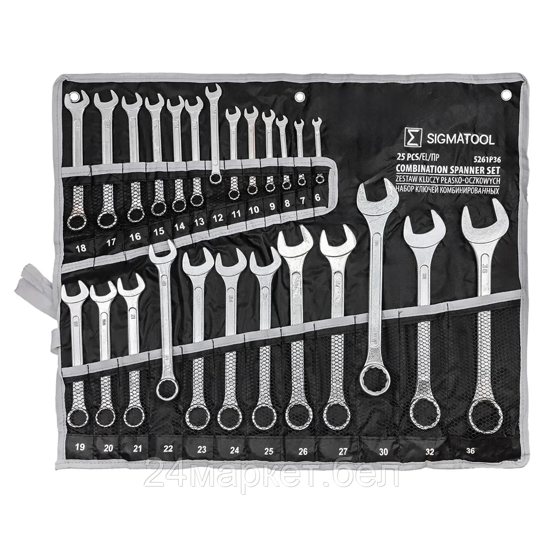 Sigmatool-5261P36 Набор ключей комбинированных 25пр. SIGMATOOL