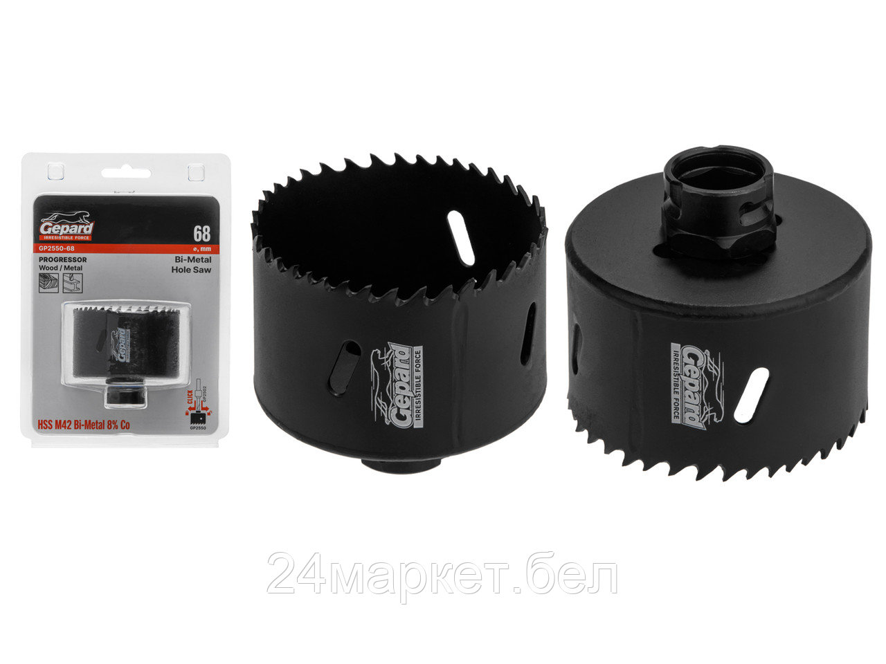 Коронка биметаллическая  d68 мм PROGRESSOR GEPARD